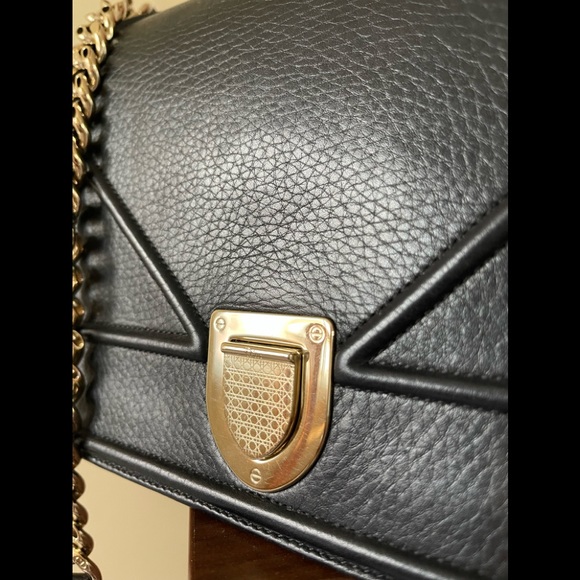Dior Bag Diorama Black Leather, gold findings - Picture 12 of 16